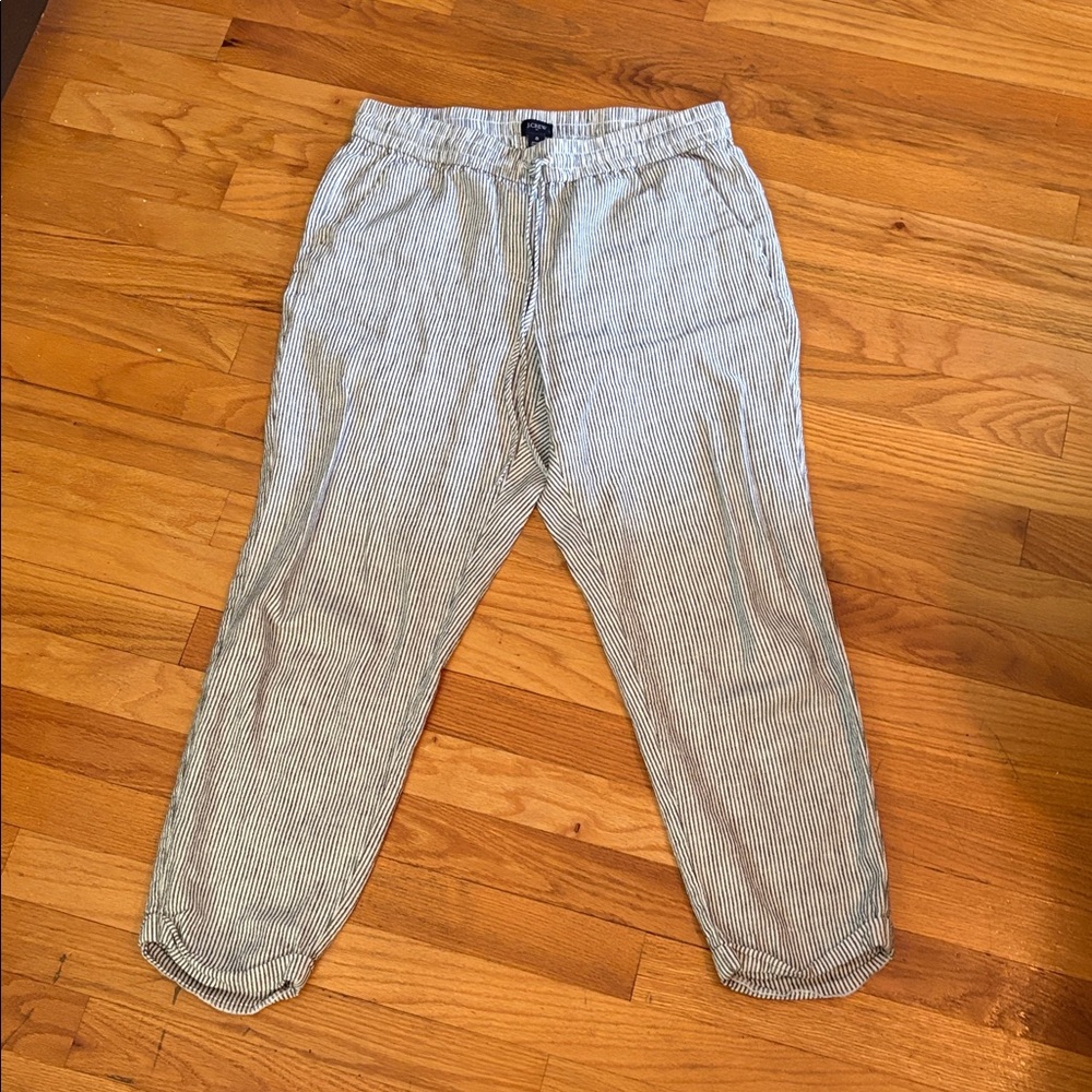 J. Crew Factory Pull On Drawstring Pants Straight Leg size 8